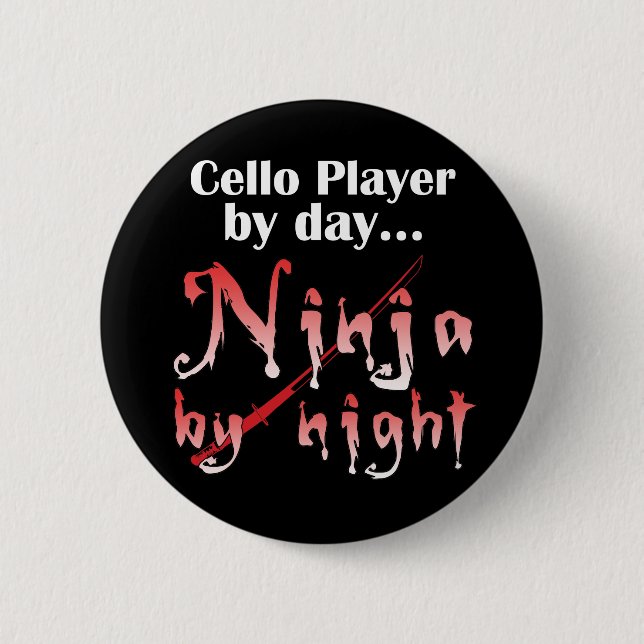 Cello Ninja Button (Vorderseite)