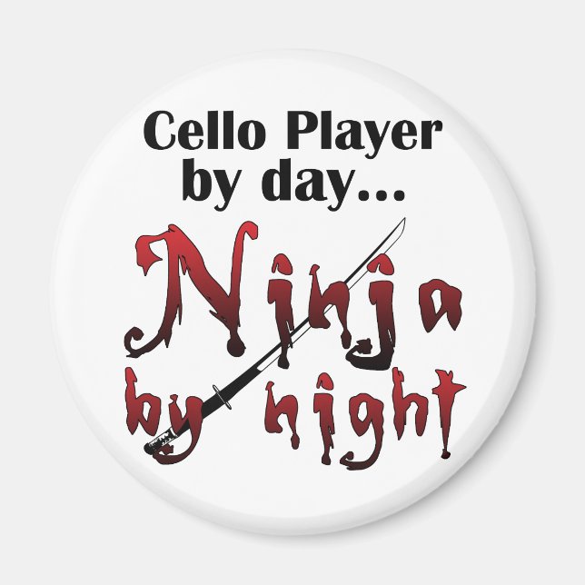 Cello Ninja Magnet (Vorne)