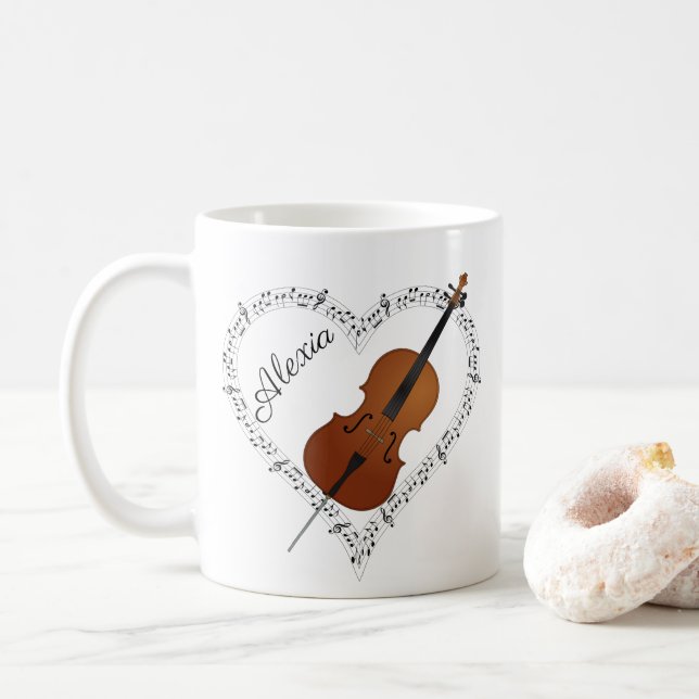 Cello Noten Kaffeetasse (Mit Donut)
