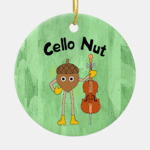 Cello Nut Keramik Ornament
