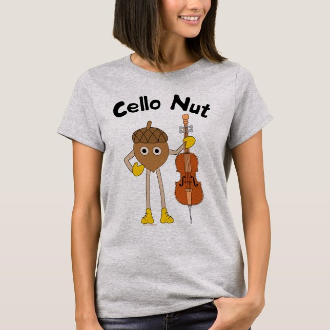 Cello Nut Text T-Shirt (Vorderseite)