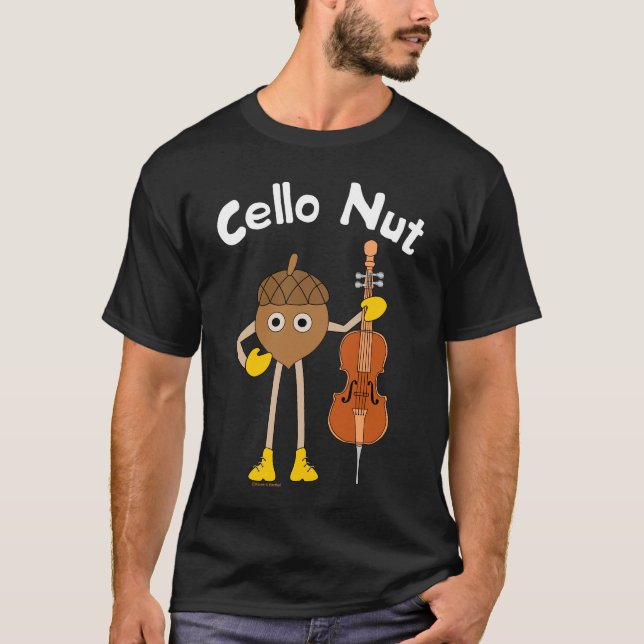 Cello Nut Text T-Shirt (Vorderseite)