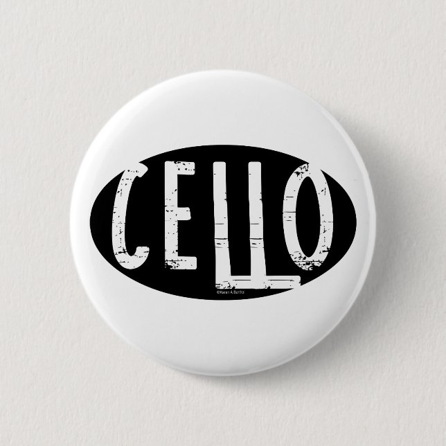 Cello Oval Rough Text Button (Vorderseite)