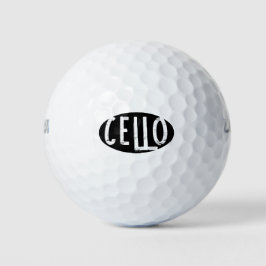 Cello Oval Rough Text Golfball