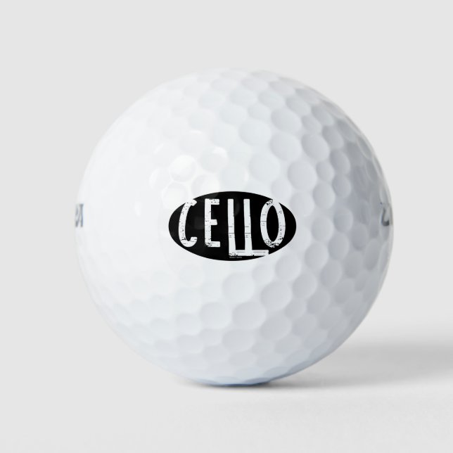 Cello Oval Rough Text Golfball (Vorderseite)