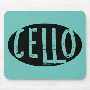 Cello Oval Rough Text Mousepad
