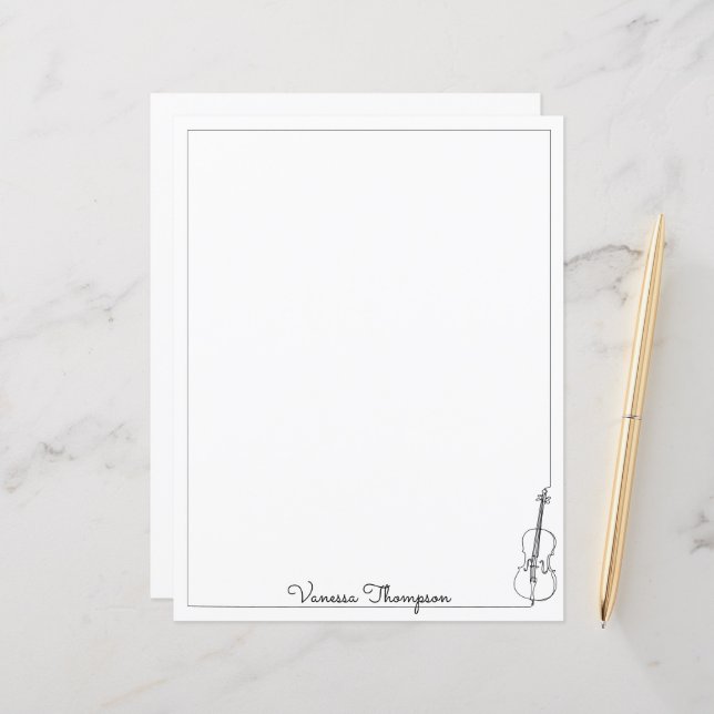 Cello-Papier für klassische Musik (Vorderseite/Rückseite Beispiel)