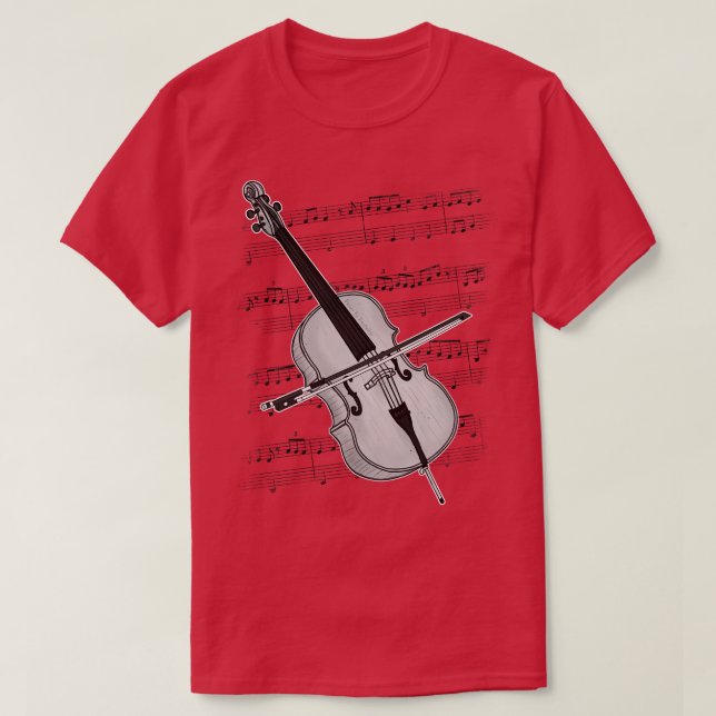 Cello Player Cellist String Musiker T-Shirt (Design vorne)