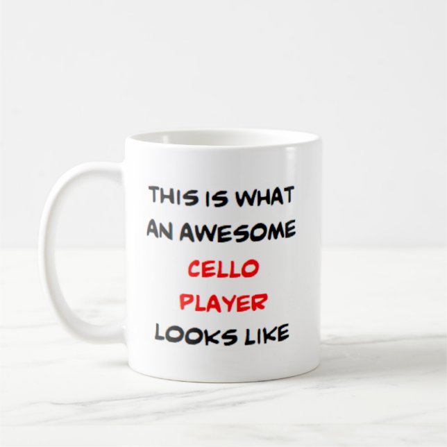 Cello Player, phantastisch Kaffeetasse (Links)