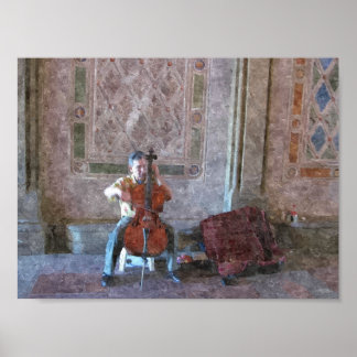 CELLO PLAYER POSTER