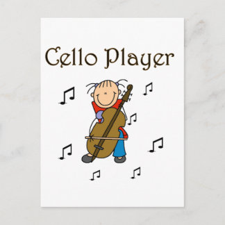 Cello Player Tshirts und Geschenke Postkarte