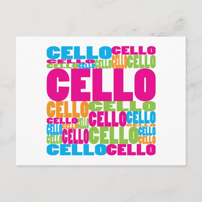 Cello Postkarte (Vorderseite)