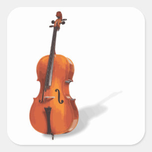 Cello Quadratischer Aufkleber