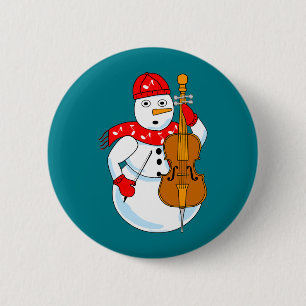 Cello-Schneemann Button
