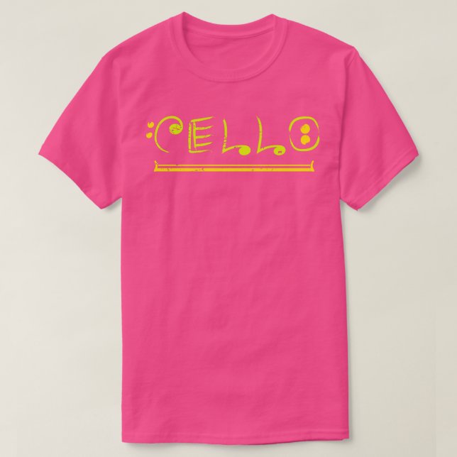 Cello String Art Cellist Gift Cello Player Ye T-Shirt (Design vorne)