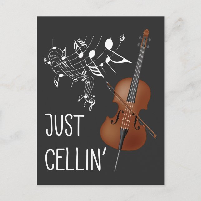 Cello String Instrument Cellist Spaß violoncello Postkarte (Vorderseite)
