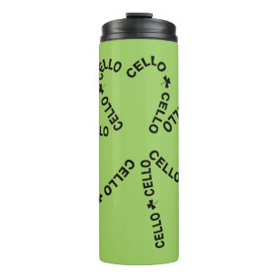 Cello-Text-Shamrock Thermosbecher