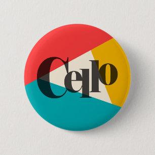 Cello Tri Colour - Türkis Coral Gold Button