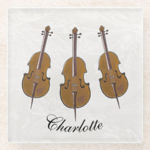 Cello Trio personalisiert Glasuntersetzer