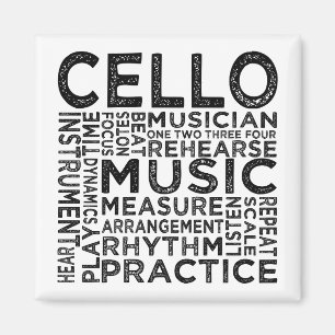 Cello Typografie Magnet