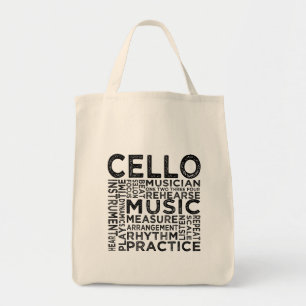 Cello Typografie Tragetasche
