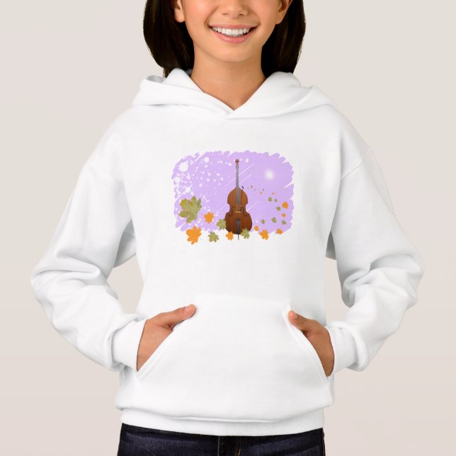 Cello und Herbst Hoodie (Vorderseite)