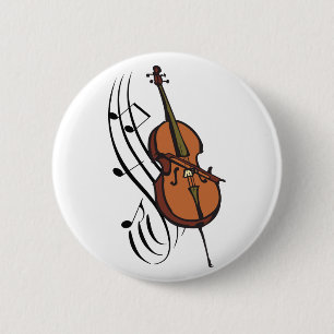 Cello und Musik Button