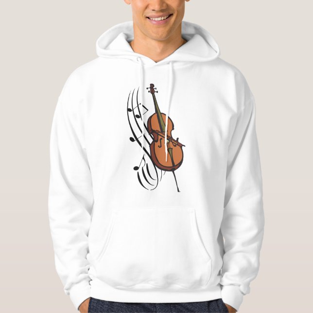 Cello und Musik Hoodie (Vorderseite)