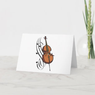 Cello und Musik Karte