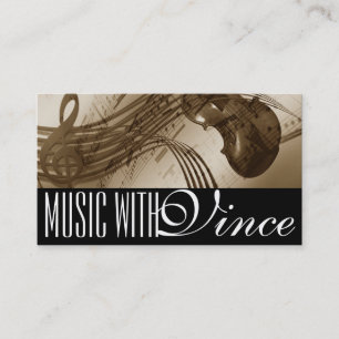 Cello Violin Instructor Music Studio Business Card Visitenkarte