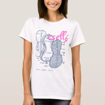 Cello-Violinent-shirt T-Stück