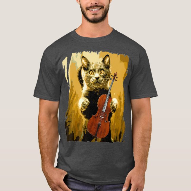 Cello Violoncello Cellist Gift Funny Musical T-Shirt (Vorderseite)