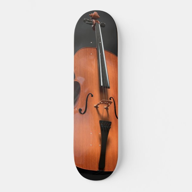 Cello, Violoncello, Zeichenbild. Skateboard (Vorderseite)