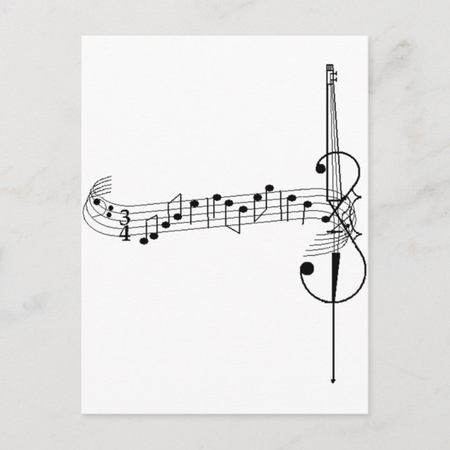 Cello Waltz Postkarte (Vorderseite)