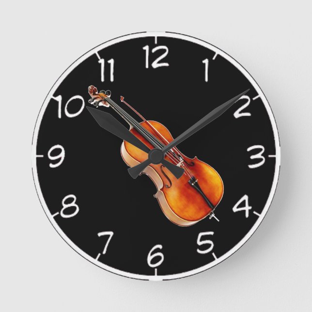 "Cello"-Wanduhren Runde Wanduhr (Vorderseite)