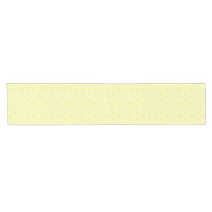 Cello-weicher Buttergelb-Gitter-Entwurf Kurzer Tischläufer