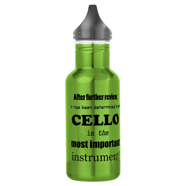 Cello wichtigstes Instrument Edelstahlflasche (Links)