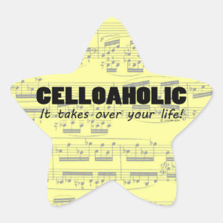 Celloaholic Life Star Sticker