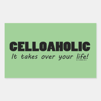 Celloaholische Life-rechteckige Aufkleber
