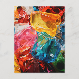 Cellophane Edelsteine Postkarte