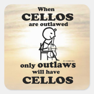 Cellos Outladed Square Sticker
