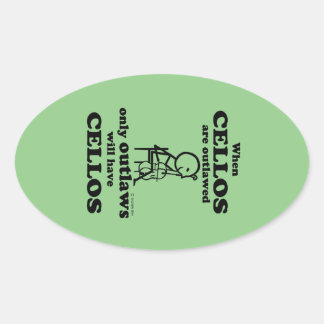 Cellos Oval Sticker