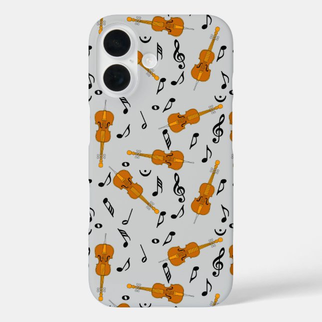 Cellos und Black Musiknotens Case-Mate iPhone Hülle (Rückseite)