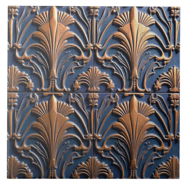 Celosia Argenta in Kupfer Fliese (Vorderseite)