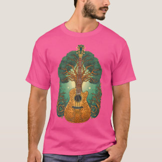 Celtic Acoustic Gitarre Tree of Life Gitarre Shirt