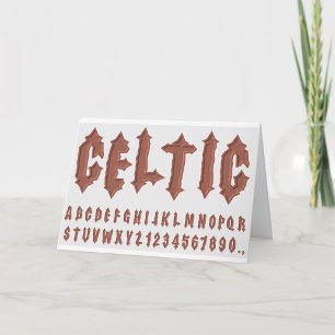 Celtic Alphabet Schriftart Karte