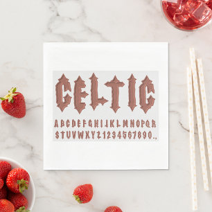 Celtic Alphabet Schriftart Serviette