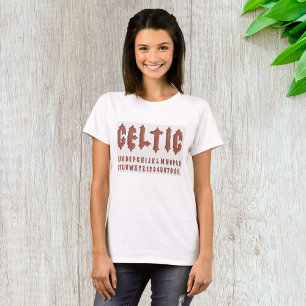 Celtic Alphabet Schriftart T-Shirt