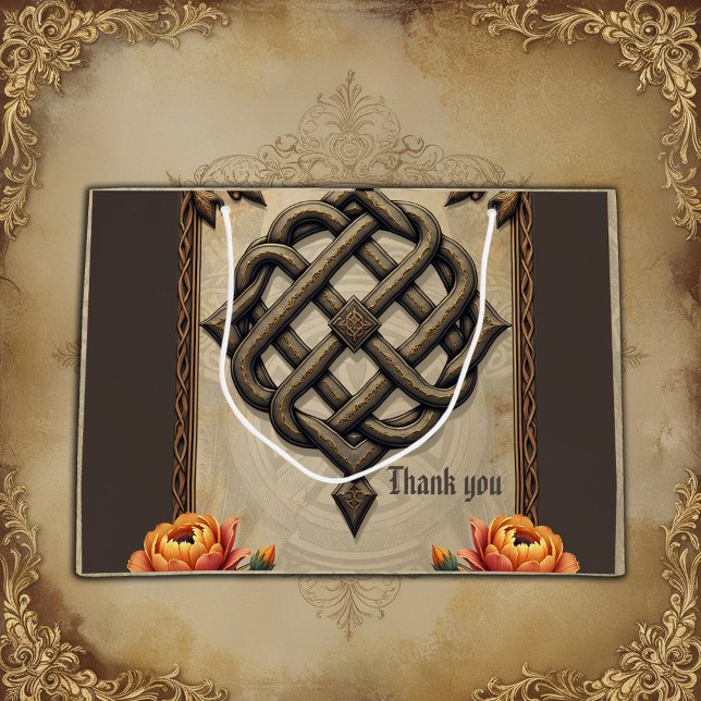 Celtic art and floral splendor in warm tones.  große geschenktüte (Von Creator hochgeladen)