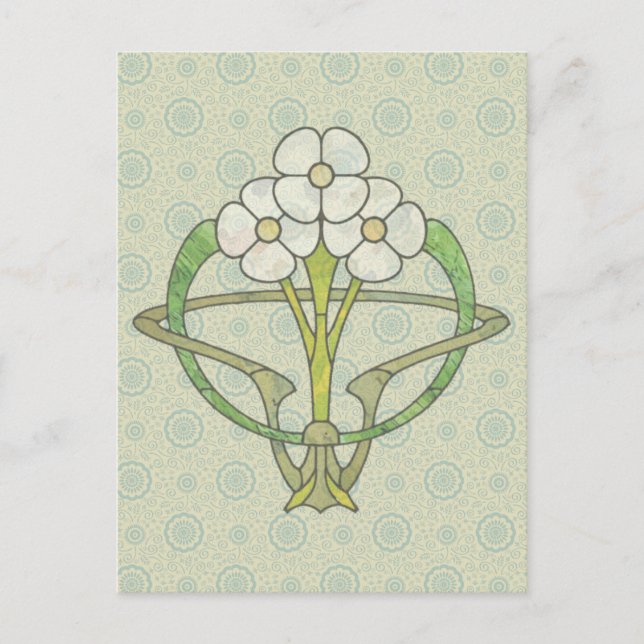 Celtic Art Deko Blumendesign 2 Postkarte (Vorderseite)